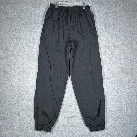 Nike Other - Vintage Nike Track Pants Mens M Black Windbreaker Joggers Swoosh Logo Baggy 90s